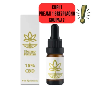 Olje CBD Hemp Farms 15% 10ml. Full Spectrum