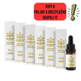 CBD Olje Super Combo – (2 x 5%) + (2 x 10%) + (2 x 15%)