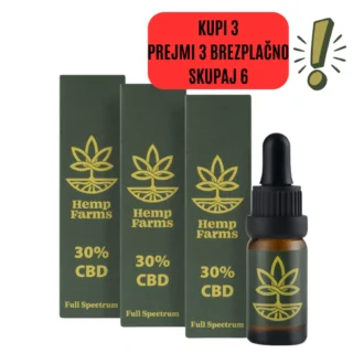 Olje CBD Hemp Farms Combo 30%+30%+30% 30ml. Full Spectrum